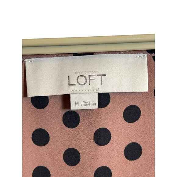 Loft Women's Size M Polka Dot Side Lace Scoop Neck Tank Top Whimsigoth Fairy - Picture 4 of 4